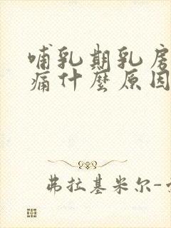 哺乳期乳房侧边痛什么原因