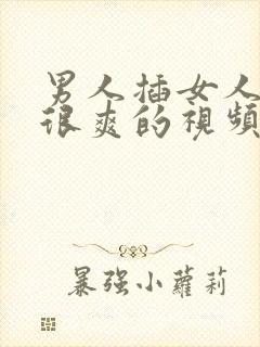 男人插女人下面很爽的视频