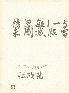 杨思敏1一5集未删减版电影