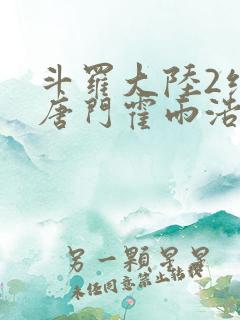 斗罗大陆2绝世唐门霍雨浩