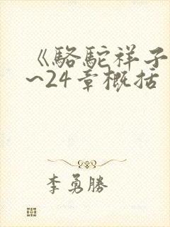 《骆驼祥子》1~24章概括