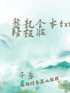 盘龙全本txt精校版