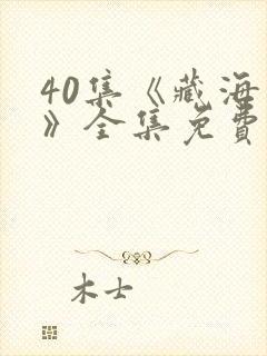 40集《藏海传》全集免费播放