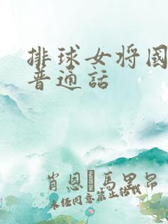 排球女将国语版普通话
