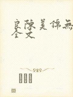 良陈美锦无删减全文