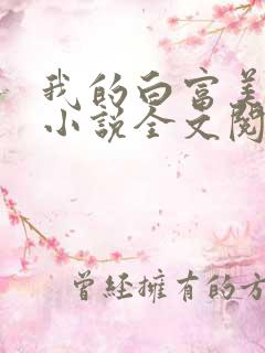我的白富美老婆小说全文阅读免费