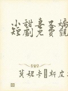 小甜妻又娇又撩短剧免费观看