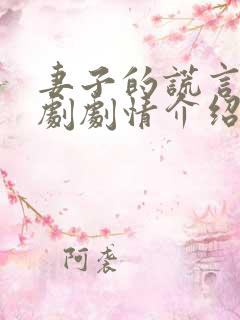 妻子的谎言电视剧剧情介绍