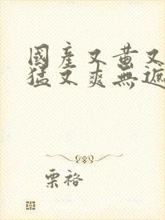 国产又黄又粗又猛又爽无遮挡