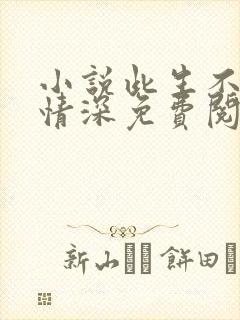 小说此生不负你情深免费阅读全集