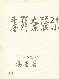 斗罗大陆2绝世唐门原版小说