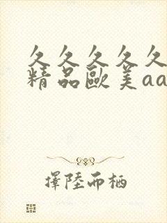 久久久久久国产精品欧美aaa久久久