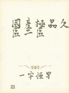 国产极品久久一区二区