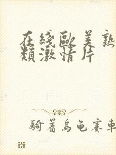 在线欧美熟女另类激情片