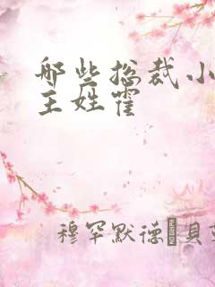 哪些总裁小说男主姓霍