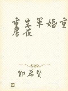 重生军婚重回洞房夜