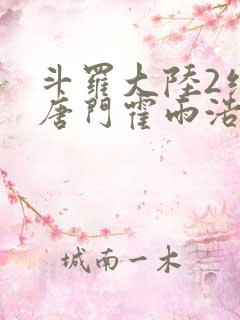 斗罗大陆2绝世唐门霍雨浩