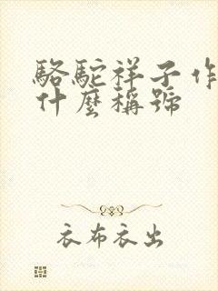 骆驼祥子作者有什么称号