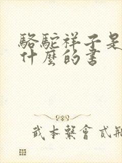 骆驼祥子是关于什么的书