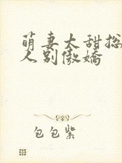 萌妻太甜总裁大人别傲娇