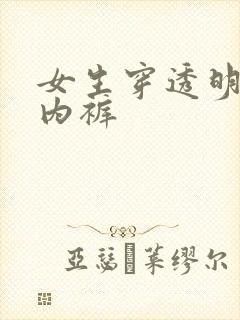 女生穿透明三角内裤