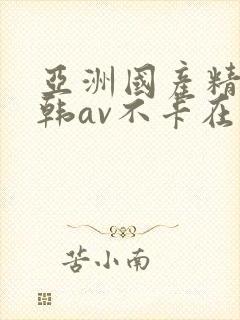 亚洲国产精品日韩av不卡在线