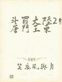 斗罗大陆2绝世唐门王东