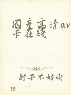 国产高清av不卡在线