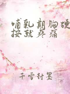 哺乳期胸硬块一按就疼痛