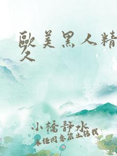 欧美黑人精品久久