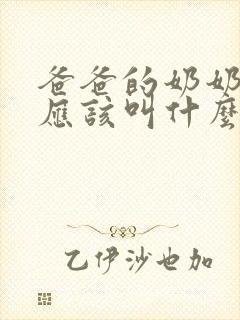 爸爸的奶奶孩子应该叫什么称呼