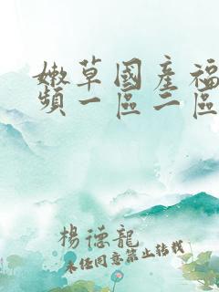 嫩草国产福利视频一区二区