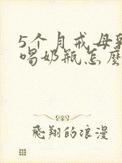 5个月戒母乳不喝奶瓶怎么办