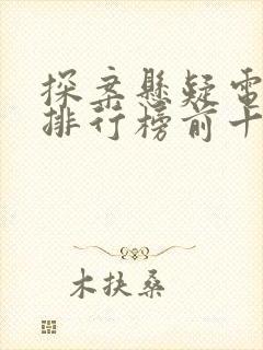 探案悬疑电视剧排行榜前十名