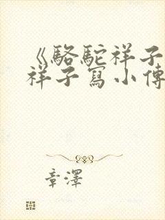 《骆驼祥子》给祥子写小传