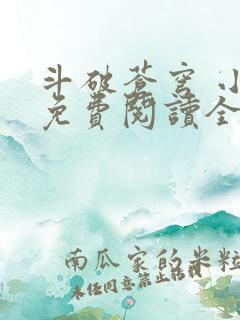 斗破苍穹 小说免费阅读全文