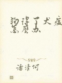 狗得了犬瘟抽搐怎么办