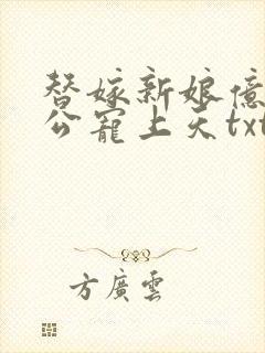 替嫁新娘亿万老公宠上天txt下载