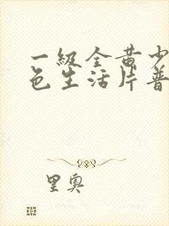 一级全黄少妇性色生活片普通话