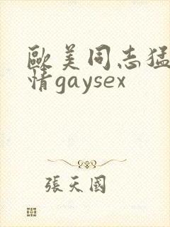欧美同志猛男激情gaysex