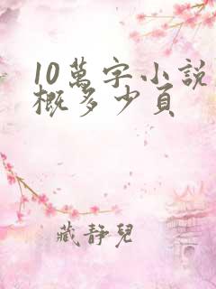 10万字小说大概多少页