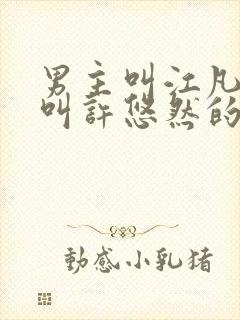 男主叫江凡女主叫许悠然的小说