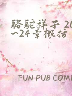 骆驼祥子 20~24章概括