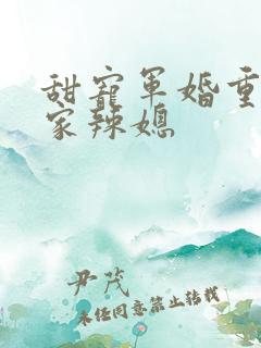 甜宠军婚重生农家辣媳