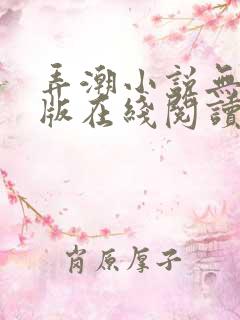 弄潮小说无删减版在线阅读