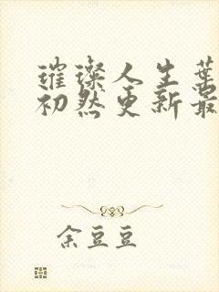 璀璨人生叶辰萧初然更新最快