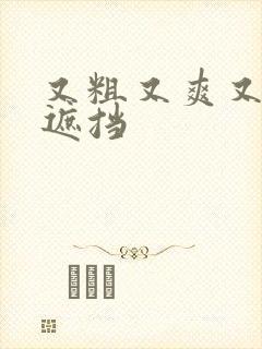 又粗又爽又色无遮挡