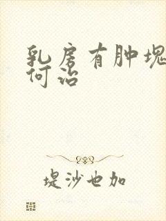 乳房有肿块要如何治