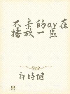 不卡的av在线播放一区