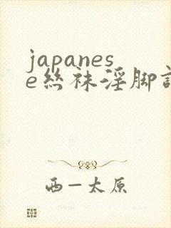 japanese丝袜淫脚调教